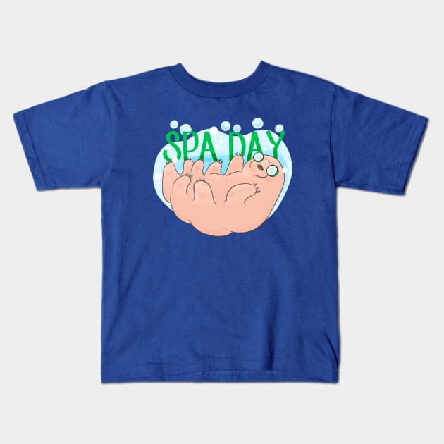 Tardigrade Spa Day Kids T-Shirt by CaseyHWilkinson